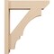 Ekena Millwork 6-in W x 22-in D x 26-in H Balboa Slat Rough Cedar Woodgrain TimberThane Outlooker, Primed Tan OUTUR060X22X26BOA24RCPR - alternate 6